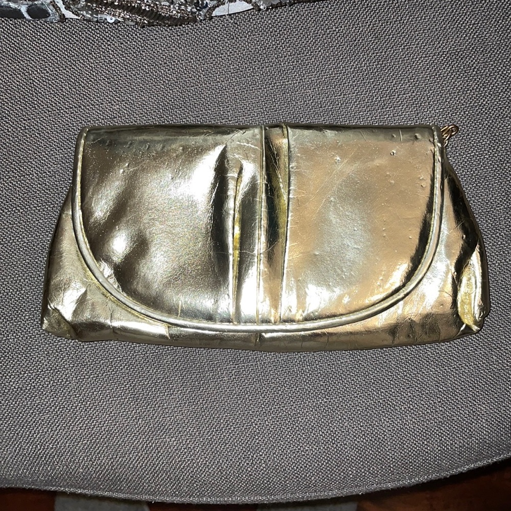 Gold Metallic Clutch